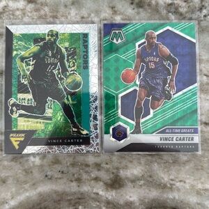 🔥2020-21 Vince Carter Panini Flux and Mosaic Prizm lot of 2 cards